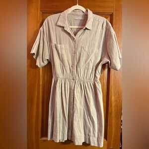 Abercrombie & Fitch Beige Button-Up Dress